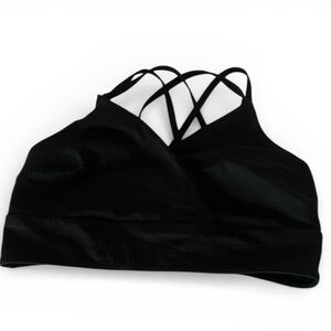 Soma Sport Strappy Back L Larhe Women's Black Strappy Bralette Bra